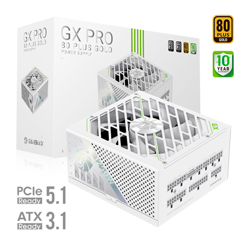 Блок питания модульный для ПК GameMax GX PRO 1250G WH, ATX 3.1, 1250W, 135 мм вентилятор, 80+ Gold, White - Фото 8 Блок питания модульный для ПК GameMax GX PRO 1250G WH, ATX 3.1, 1250W, 135 мм вентилятор, 80+ Gold, White - изображение 8
