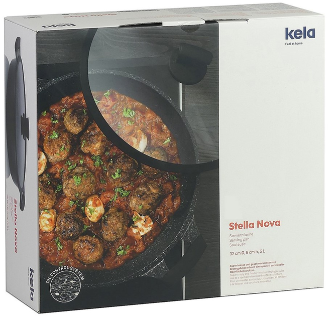 Naczynie do zapiekania Kela Stella Nova okrągłe z pokrywką szare 23.5 cm (4025457122262) - obraz 5