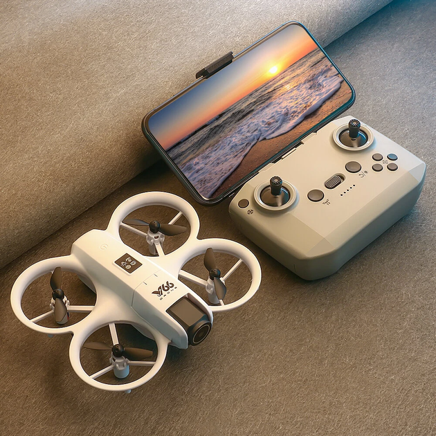 Мини квадрокоптер V66 дрон с HD камерой mini drone, до 200 м. 2 аккумулятора до 12 мин полета подарок + батарейки для пульта - изображение 3