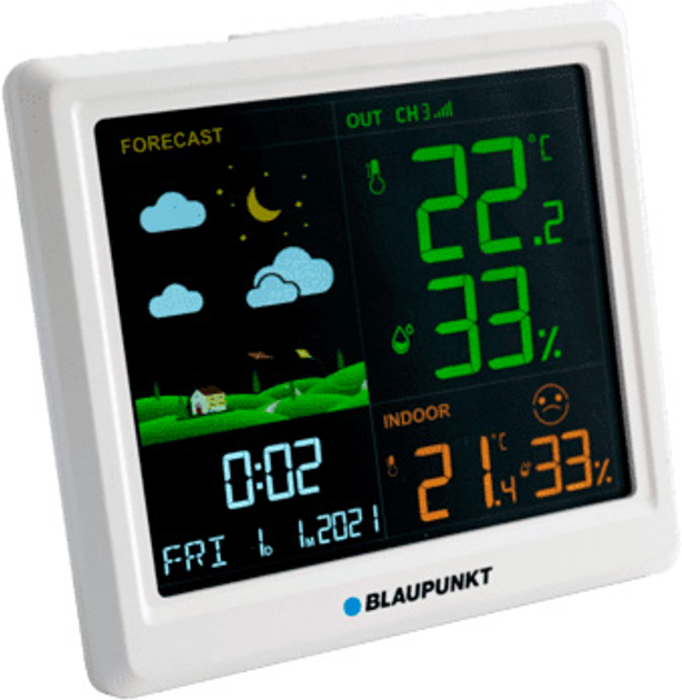 Stacja pogodowa Blaupunkt WS25WH White (5901750508103) - obraz 2