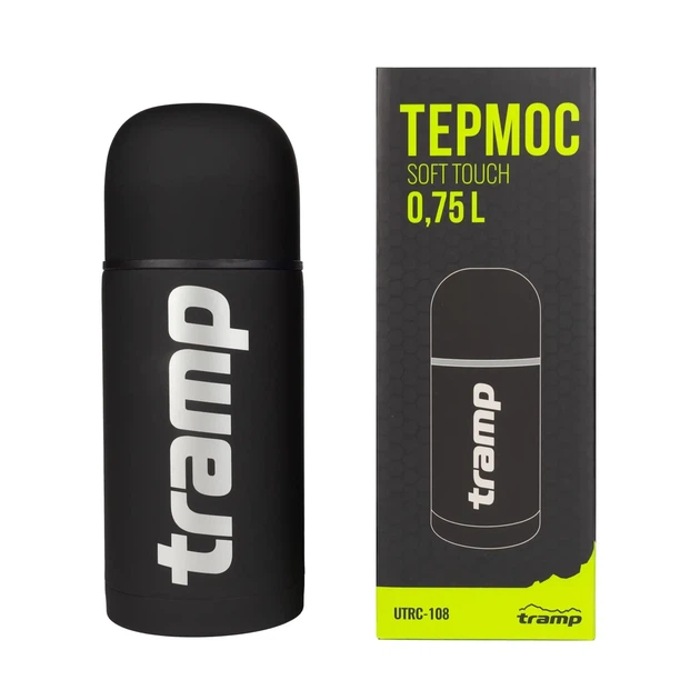 Термос туристический TRAMP Soft Touch 0,75 л UTRC-108 black (UTRC-108-black) - Фото 3 Термос туристический TRAMP Soft Touch 0,75 л UTRC-108 black (UTRC-108-black) - изображение 3