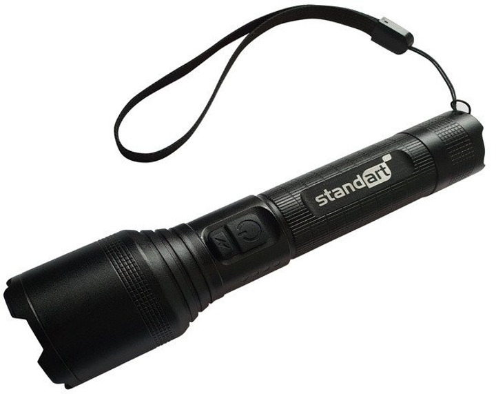Ліхтарик акумуляторний Standart LED SD-6042 Чорний (4772013278238) - зображення 1
