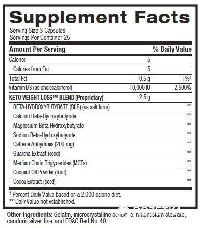 Жиросжигатель BPI Keto Weight Loss 75 капсул (811213026776) - изображение 2