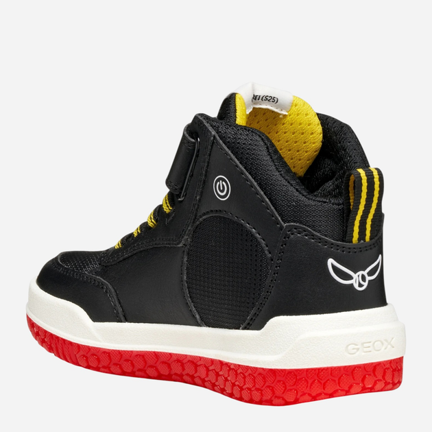 Sneakersy chłopięce wysokie Geox J Buzzerlight Boy J56MCD-054FU-C0048 25 Czarne (8058192455827) - obraz 3