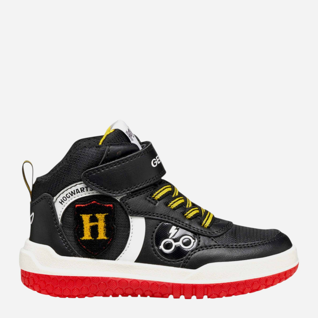 Sneakersy młodzieżowe chłopięce wysokie Geox J Buzzerlight Boy J56MCD-054FU-C0048 35 Czarne (8058192455919) - obraz 1