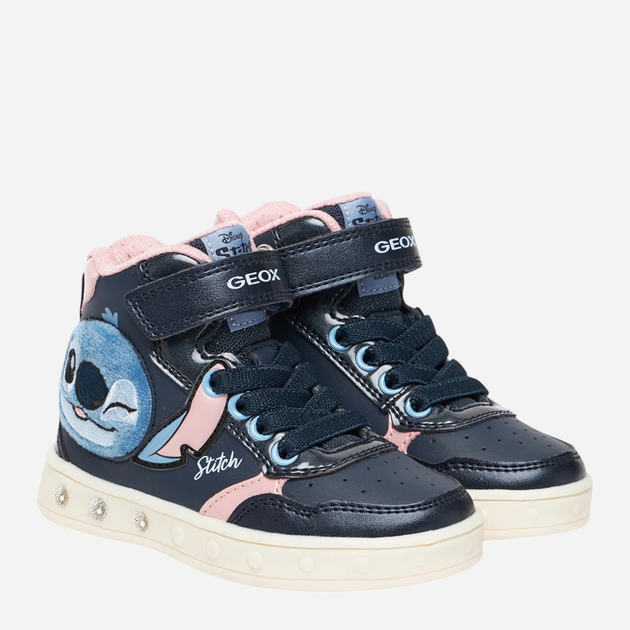 Дитячі високі кеди для дівчинки Geox J Skylin Girl J568WH-0BCKN-C0694 32 Темно-сині (8058192422096) - зображення 2