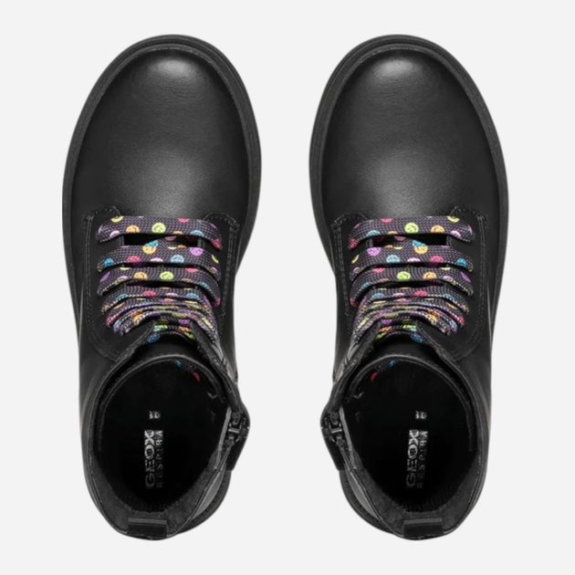 Підліткові демісезонні черевики для дівчинки Geox J Eclair Girl J049QD-0003W-C9240 37 Чорні (8056206883574) - зображення 4