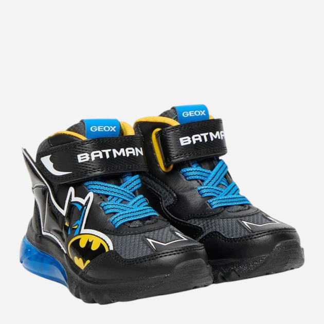 Buty sportowe młodzieżowe chłopięce za kostkę, świecące, zapinane na rzepy Geox J Ciberdron Boy J56LBE-0BC14-C0054 26 Czarne (8058192513152) - obraz 4