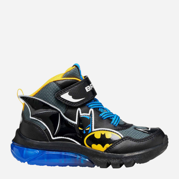 Buty sportowe młodzieżowe chłopięce za kostkę, świecące, zapinane na rzepy Geox J Ciberdron Boy J56LBE-0BC14-C0054 34 Czarne (8058192513237) - obraz 1