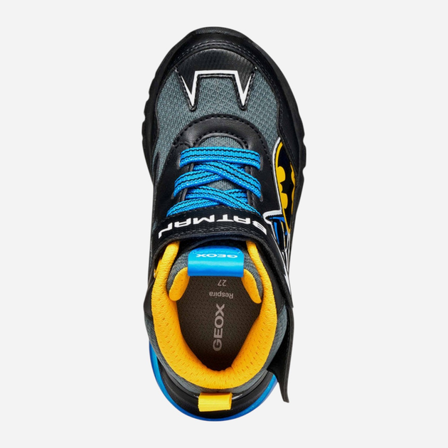 Buty sportowe młodzieżowe chłopięce za kostkę, świecące, zapinane na rzepy Geox J Ciberdron Boy J56LBE-0BC14-C0054 33 Czarne (8058192513220) - obraz 6
