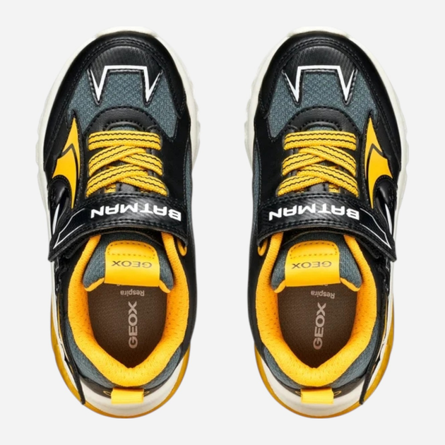 Buty sportowe chłopięce na rzepy świecące Geox J Ciberdron Boy J56LBC-0BC14-C0054 27 Czarne (8058192455988) - obraz 4