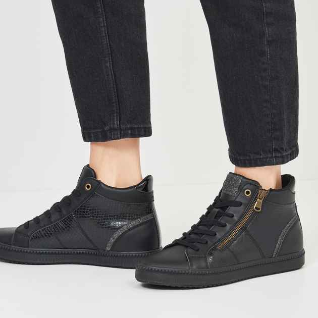 Sneakersy damskie wysokie Geox D Blomiee D166HB-00454-C9999 36 Czarne (8050036166906) - obraz 2