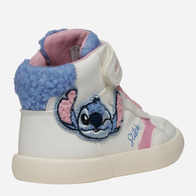 Sneakersy dziecięce wysokie dla dziewczynki Geox B Gisli Girl B561MF-0BCBH-C1206 22 Białe (8058192421679) - obraz 4