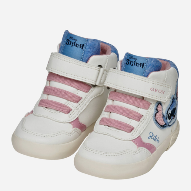 Sneakersy dziecięce wysokie dla dziewczynki Geox B Gisli Girl B561MF-0BCBH-C1206 26 Białe (8058192421716) - obraz 5