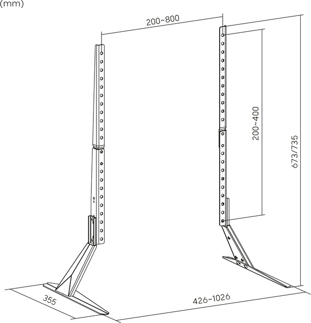 Stojak pod telewizor Kruger&Matz KM1309 23-75" (5901890102506) - obraz 11