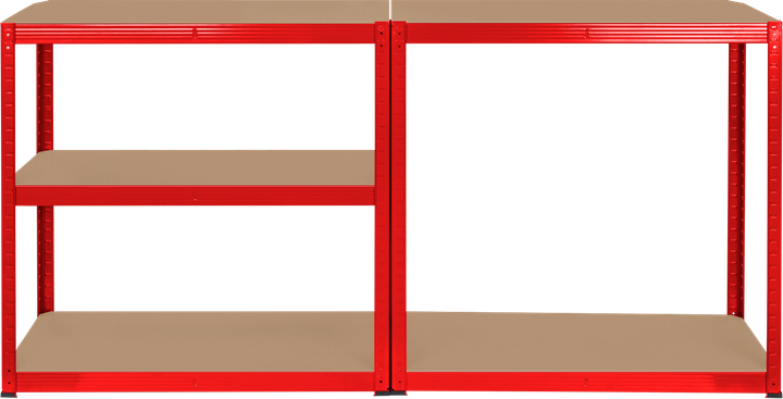 Regał metalowy Rebel RB-1251R 180 x 90 x 40 cm Czerwony (5901890104005) - obraz 2