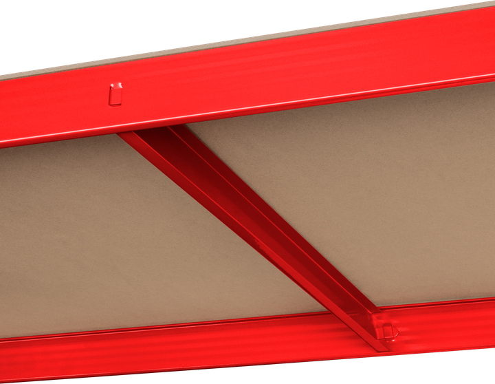Regał metalowy Rebel RB-1251R 180 x 90 x 40 cm Czerwony (5901890104005) - obraz 6