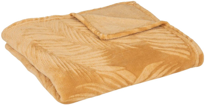 Koc Atmosphera ZOA flanelowa musztardowy 125 x 150 cm (3560232698156) - obraz 1