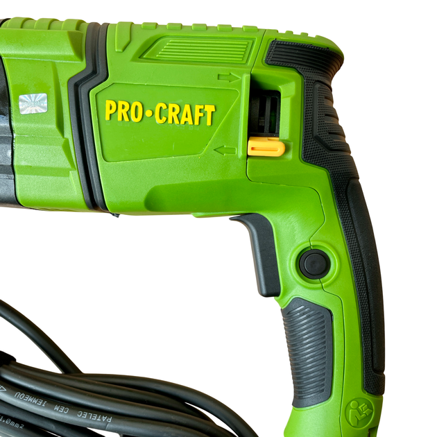 Перфоратор PROCRAFT BH-1100 DFR, 900Вт, 3.2 Дж, SDS+, 3 режими, кейс, патрон - изображение 6