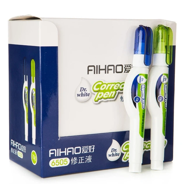 Корректор-ручка металлическое острие 10 мл Aihao AH6505 - Фото 2 Корректор-ручка металлическое острие 10 мл Aihao AH6505 - изображение 2