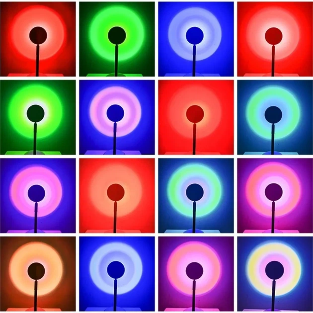 Проекционная настольная LED лампа RIAS Sunset Lamp R116 16в1 USB 7W с пультом (3_01496) - изображение 4