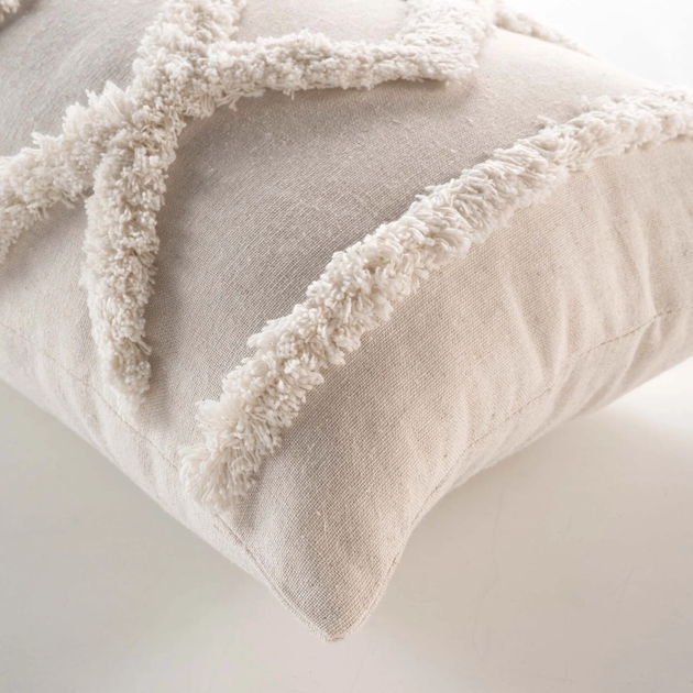 Poduszka ozdobna Douceur d'interieur AFIRA efekt boucle 30 x 50 cm kremowa (3574386119863) - obraz 2