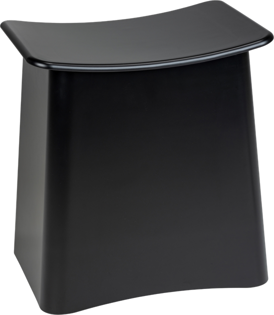 Кошик для білизни Wenko Wing з сидінням 2 в 1 чорний 33 л (4008838356289) - зображення 1