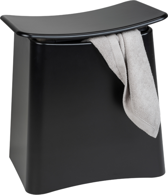 Кошик для білизни Wenko Wing з сидінням 2 в 1 чорний 33 л (4008838356289) - зображення 4