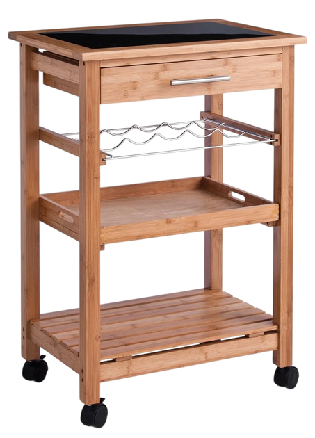 Wózek kuchenny Zeller mobilny barek 40 x 58 cm (4003368137780) - obraz 1