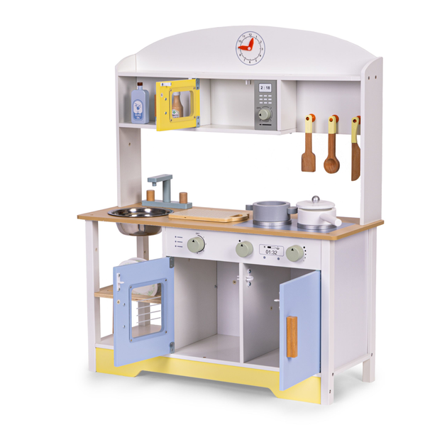 Kuchnia dla dzieci EcoToys piekarnik, pralka, mikrofala, 12 akcesoriów (5905817007349) - obraz 4