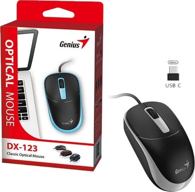 Mysz Genius DX-123 USB Black/Grey (31010033407) - obraz 5