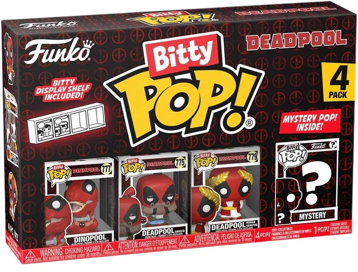 Набір фігурок-сюрприз Funko Bitty POP Marvel Deadpool Dinopool 4 шт (0889698849616) - зображення 1