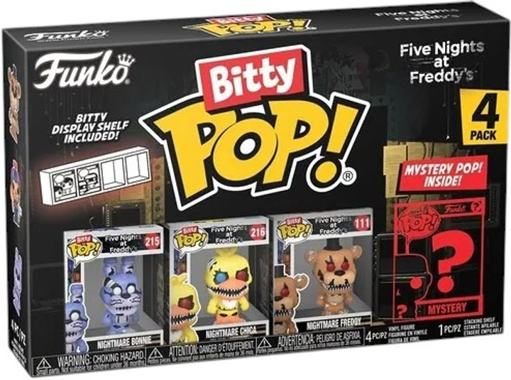 Zestaw figurek-niespodzianek Funko Bitty POP Five Nights at Freddys Nightmare Bonnie 4 szt (0889698730471) - obraz 1