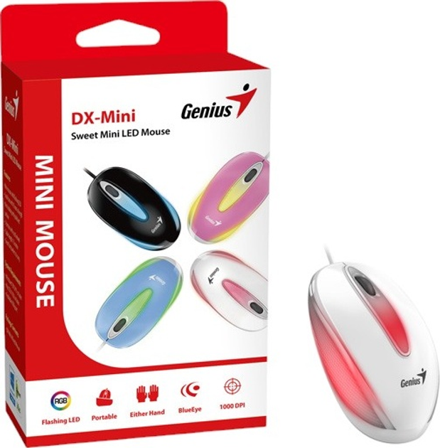 Mysz Genius DX-Mini USB Pure White (31010025405) - obraz 6