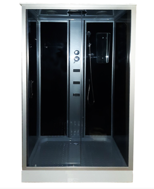 Гидромассажная кабина KO&PO 715 G 120x80х215 см душевой бокс на низком поддоне правая тонированное стекло раздвижная дверь (C15037) - изображение 5