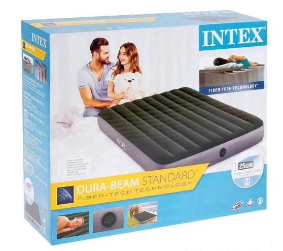 Матрас надувной двухместный Intex 64109 152х203х25 см Green (N011201) - изображение 3