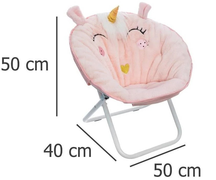Krzesło dziecięce Atmosphera Unicorn różowe (3560238650301) - obraz 3