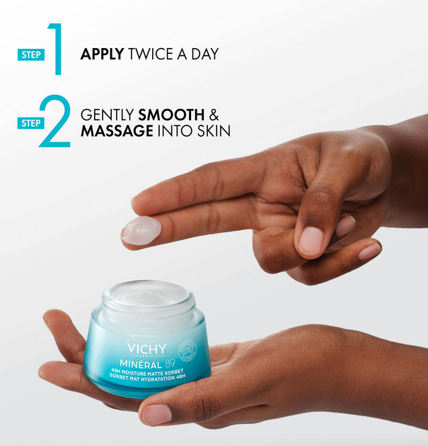 Гель-сорбет Vichy Mineral 89 48Hr Moisture матувальний для жирної та комбінованої шкіри 50 мл (3337875894104) - зображення 7