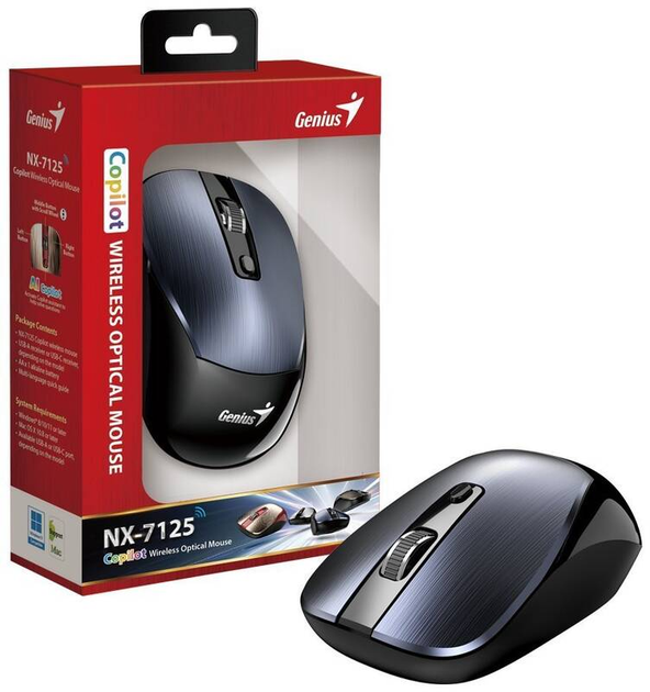 Миша Genius NX-7125 Wireless Metallic Grey (31030044400) - зображення 3