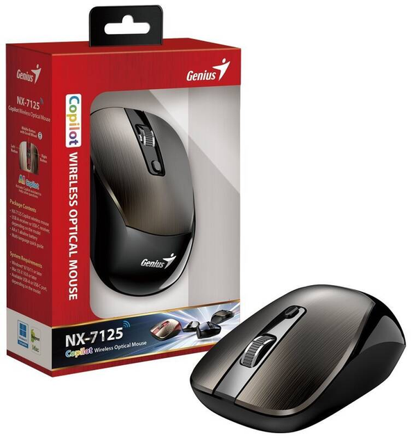 Миша Genius NX-7125 Wireless Black/Brown (31030044401) - зображення 5