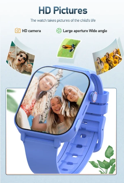 Смарт часы-телефон детские Wonlex KT36 Original с видеозвонком WI-FI GPS SIM-карта Blue (18346) - изображение 8