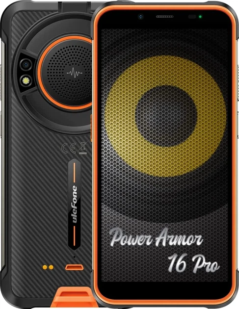 Мобильный телефон Ulefone Power Armor 16 Pro 4/64GB Black/Orange (6937748734840) - Фото 1 Мобильный телефон Ulefone Power Armor 16 Pro 4/64GB Black/Orange (6937748734840) - изображение 1
