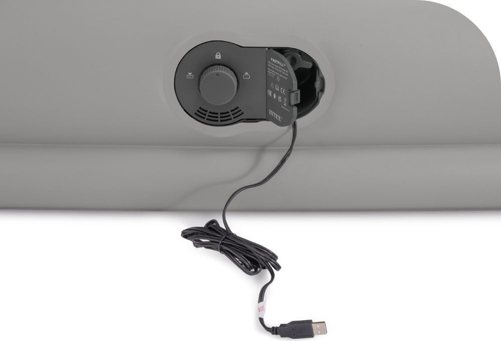 Надувний матрац Intex 191 x 99 x 36 см з вбудованим електричним насосом USB 64157 (6941057423432) - зображення 7