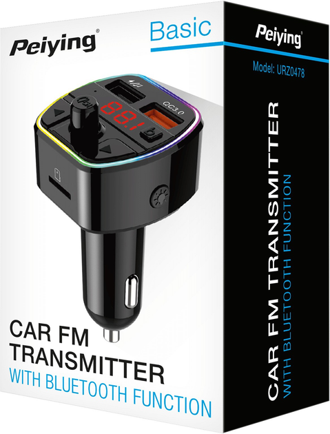 FM-трансмітер Peiying URZ0478 (5901890077422) - зображення 4