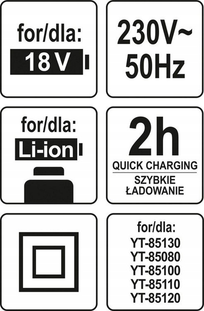 Ładowarka do akumulatora Yato YT-85131 18 V (5906083006111) - obraz 4