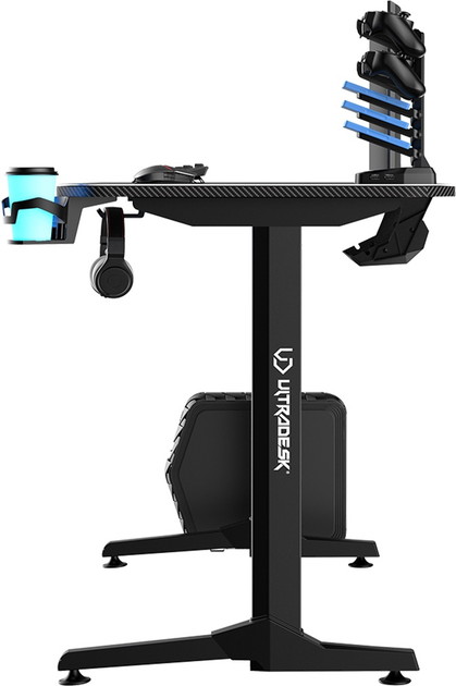 Biurko gamingowe ULTRADESK Frag V3 Black (UDESK-FG-BB) - obraz 5