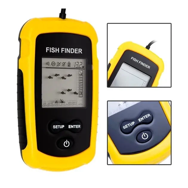 Ехолот Fish Finder портативний для берега та човна відображення риби та рельєфу дна - Фото 3 Ехолот Fish Finder портативний для берега та човна відображення риби та рельєфу дна - зображення 3