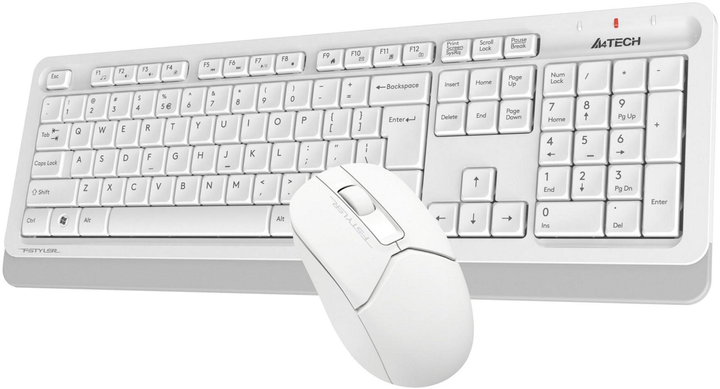 Zestaw bezprzewodowy A4Tech FStyler FG1012 White (FG1012-WH) - obraz 2