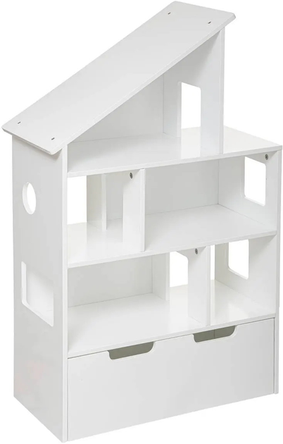 Regał Atmosphera for kids Dom z 5 półkami i skrzynią 64.5 x 30 x 103.5 cm (3560237549125) - obraz 1