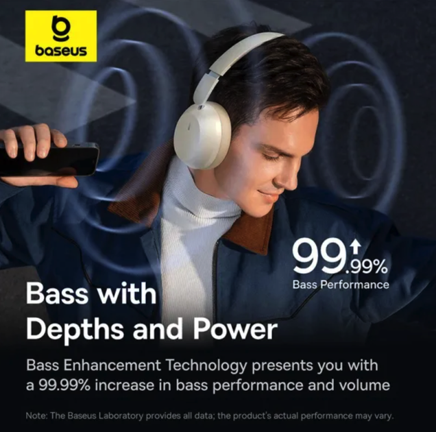 Беспроводные Bluetooth наушники Baseus Bass 35 Max - изображение 9